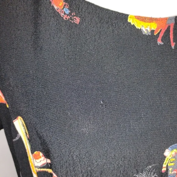 VINTAGE DOROTHY SCHOELEN RAYON CREPE MAXI DRESS - Picture 9 of 10